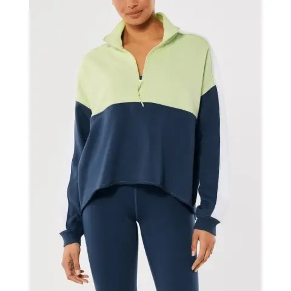 Hollister Gilly Hicks Quarter Zip Lightweight Sweatshirt